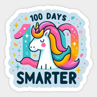 100 days smarter, proud unicorn Sticker